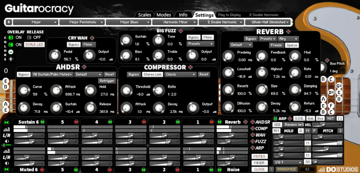 Built-in Effects & Tone Layers in Guitarocracy.