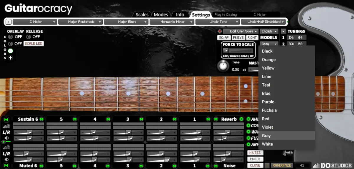 Total Customization for Your Virtual Guitar in Guitarocracy.