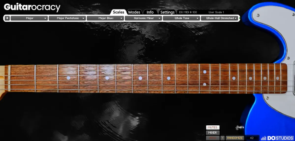 Guitar VST Plugin for Kontakt 8 Guitarocracy a Virtual Guitar with Music Theory Fretboard